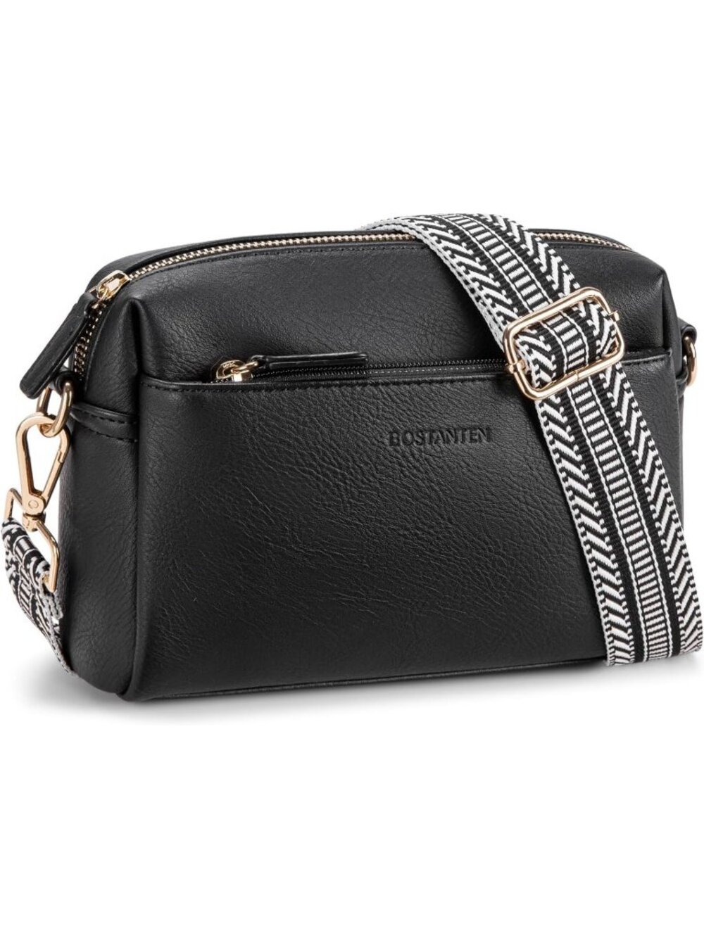 Women's Black Small PU Leather Crossbody Bag Purse Shoulder Handbags